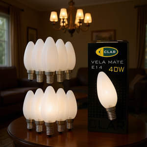 Clear Candle Style LED <b>Bulb</b> E14 40W - Product Image 3