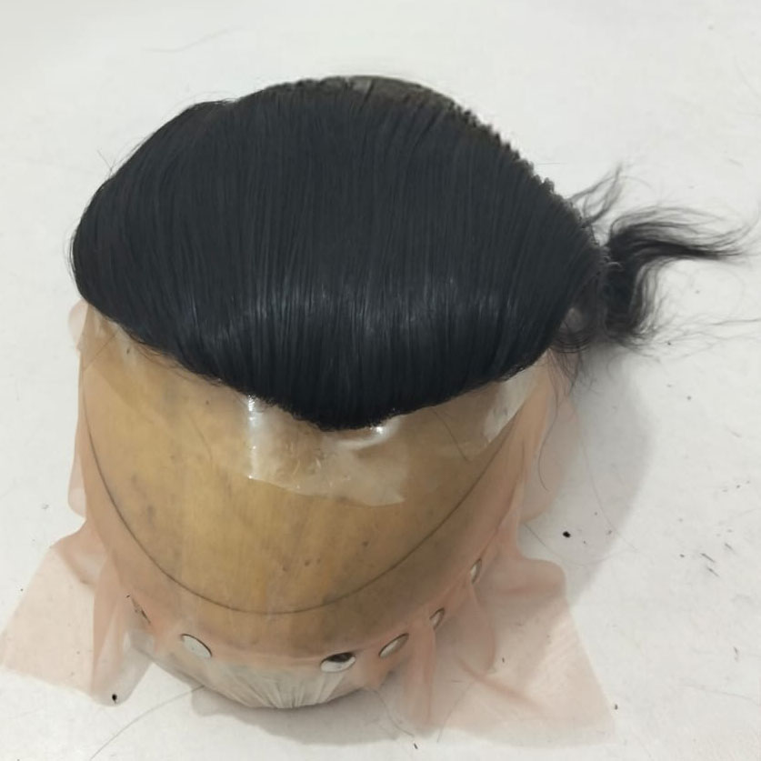 High Quality Women's Fashionable Stylish Wigs Natural-Look Lace Toupee Base Made Synthetic Remy Hair Baby Hair Style Bangladesh