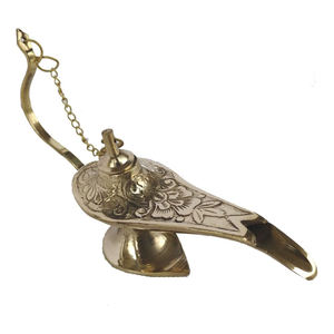 Lámpara de Aladino de latón más vendida, pulido liso, el mejor proveedor de lámpara de Aladino de latón, lámpara mágica, accesorios de vajilla a la venta - Product Image 2