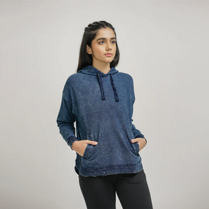 Trendy Loungewear <b>Navy</b> <b>Hoodie</b>: Perfect Blend of Comfort and Streetwear Fashion perfect for Active Lifestyle - Product Image 1