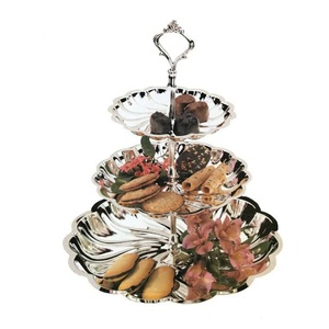 Soporte para servir pastel de frutas de calidad superior con tapa de mármol, juego de tres, para eventos y celebraciones de cumpleaños al precio más bajo. - Product Image 4