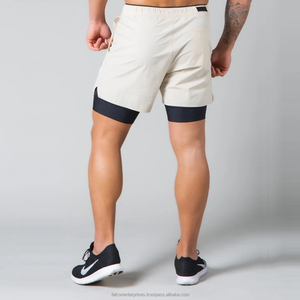 Short de course élastique 2 en 1 pour homme, pantalon d'entraînement, de Gym, de musculation, de Fitness, été - Product Image 3