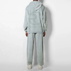 Conjunto de pantalones de chándal de pierna recta y Sudadera con capucha de moda Chándal de gran tamaño con estampado de soplo Unisex - Product Image 2