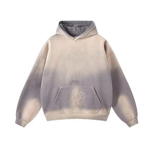 Wholesale Custom <b>Vintage</b> French Terry Distressed Faded Pullover <b>Hoodies</b> New Design Tie-Dye Acid Wash Heavyweight 100% Cotton - Product Image 1
