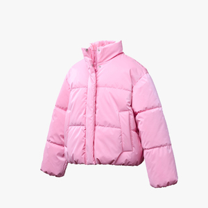 Latest Stand Collar High Quality Puffer Jacket With Breathable <b>Nylon</b> <b>Fabric</b> Cheap Rate Trending Outfits Winters Best Collection - Product Image 2