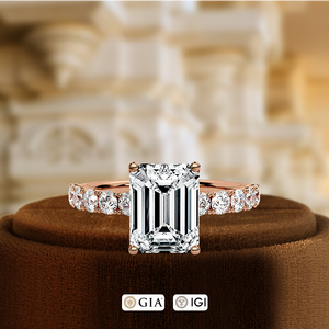 แหวนหมั้นเพชรเม็ดเดี่ยวทรงบริลเลียนท์ 1 กะรัต ผลิตในห้องปฏิบัติการ พร้อมแหวนทองคำแท้ 14k ดีไซน์พิเศษ รับรองโดย IGI สำหรับแหวนแต่งงาน - Product Image 2