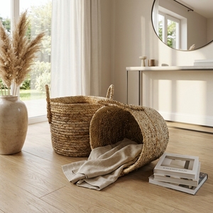 Juego de Cestas de Almacenamiento de Seagrass Tejidas a Mano Naturales, Cubierta Redonda para Macetas, Organizador de Lavandería, Decoración, Diseño Artístico Puro para Habitaciones - Product Image 6