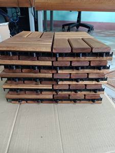 Carrelage de terrasse extérieur moderne en bois de teck 300x300x19mm certifié FSC garantie de 2 ans bon marché prix bas quantité minimale de commande pour l'exportation de haute qualité - Product Image 2