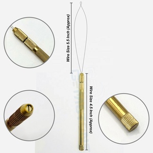 Gold Hair Extension Pulling Loop Tool for Micro Ring <b>Beads</b> | Professional Wire Loop Threader for Hair Extensions Installation - Product Image 1