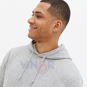 Directo de fábrica al por mayor 300gsm 80% Algodón sólido Regular Fit clásico en blanco pulóver Sudadera con capucha logotipo personalizado bordado térmico hombres - Product Image 6