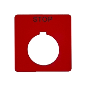 สวิตช์ปุ่มกดแบบตรงพร้อมแผ่นป้ายขนาด 30 มม. และสัญลักษณ์ "STOP" - Product Image 1