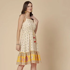 Robes de soirée pour femmes, vente en gros, grandes tailles, tendance, exquises, longueur genou, unies, coupe trapèze, style gothique vintage, en rayonne, été - Product Image 1