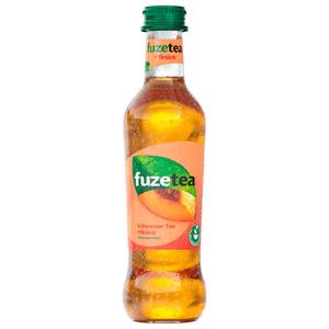 Fuze Tea Peach Black 500ml-Une boisson rafraîchissante et sucrée au thé noir infusé à la pêche sans caféine offrant un fruité - Product Image 1