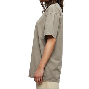 Camiseta de lavado ácido de alta calidad para mujer, diseño corto personalizable, algodón transpirable de talla grande, nuevo estilo, transpirable al por mayor - Product Image 3
