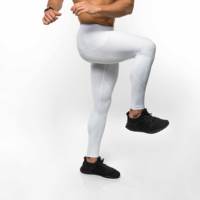 Collants de course pour hommes Leggings de sport Compression Séchage rapide Longueur cheville Taille élastique Spandex/Polyester Slim Sexy Gym Fitness