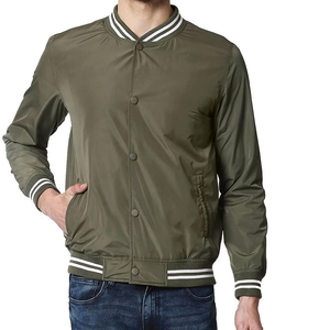 Veste universitaire personnalisable décontractée unisexe pour l'hiver Col montant côtelé, coupe-vent et respirant sur le devant Bouton de prix d'usine du service OEM - Product Image 1