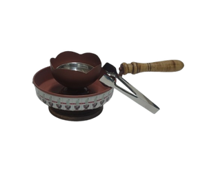 Quemador de Incienso de Lobán para Purificar el Hogar, Quemador de Lobán con Mango, Dhoop Dhuni - Product Image 1