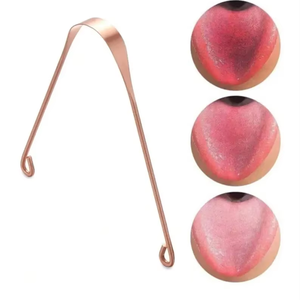 Nettoyant de langue en cuivre pur pour une routine de nettoyage de la langue efficace, soutenant une pratique de soins bucco-dentaires saine - Product Image 1