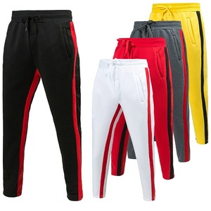 Otoño Invierno hombres moda Jogging pantalones elásticos ropa deportiva pista pantalones de chándal sólido Fitness pantalones polar transpirable - Product Image 1