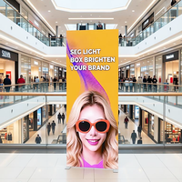 Panneau publicitaire lumineux en PVC personnalisé avec cadre métallique pour affichage de logo d'entreprise