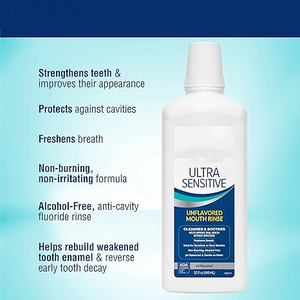 Custom Cool Mint Fluoride-Free Whitening Mouthwash Gentle Formula for Effective Stain Removal Enamel Mouth Cleaning - Product Image 2