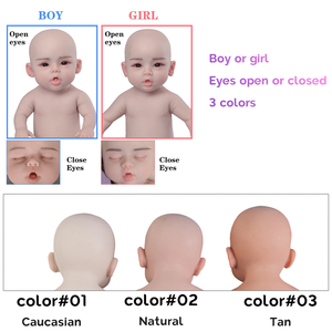 Realista 1:1 17,7 "45cm silicona <span class=keywords><strong>Reborn</strong></span> bebé niña cuerpo completo silicona bebé Real recién nacido niña 2,6 kg - Product Image 6