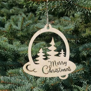 Classic Wooden Christmas <b>Hanging</b> <b>Ornament</b> Ideal For Rustic Christmas Tree Decoration And Thoughtful Holiday Gifts - Product Image 1
