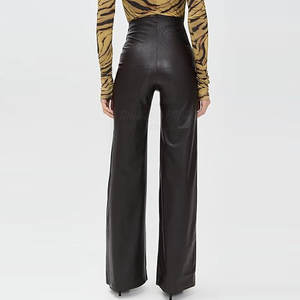 Pantalons en cuir pour femmes, vente en gros OEM, respirants, mi-plats, confortables, hiver, best-seller, derniers modèles en vente - Product Image 3
