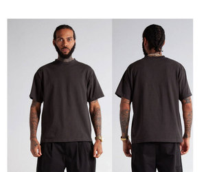 Nouveau T-shirt court Shaka Wear Max Heavyweight pour hommes 7.5 oz Max Logo personnalisé coupe ample Streetwear coton T-shirt à manches courtes - Product Image 4