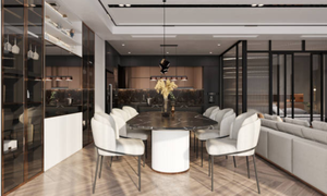 2025 Ensemble de table à manger de mode moderne Table de salle à manger ronde de luxe pour la famille - Product Image 2