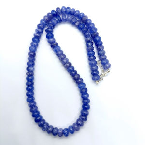 Collar de Tanzanita con Cuentas Redondas de 8mm, Cuentas de Piedras Preciosas, Cristal Curativo, Joyería de Tanzanita Azul, Regalo para Ella, Collar Boho Hecho a Mano - Product Image 1