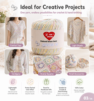 Cotton Lace Yarn Crochet Yarn Fancy Yarn for Hand Knitting DIY Crochet Tops Cardigans Dresses Shawls