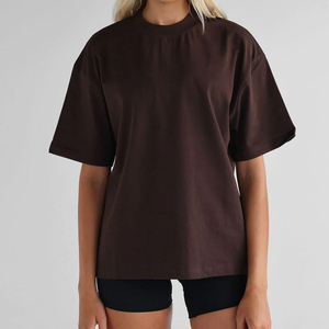 Venta caliente transpirable de talla grande estampado personalizado de alta calidad personalizado mejor ropa de calle cuello redondo Boxy camiseta Mujer - Product Image 4