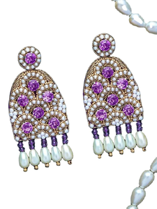 Embroidery Beaded Earring Solid Quality Handmade Product for <b>Girls</b> and Women Wedding Use Classic Design Earring Handmade Product - Product Image 6