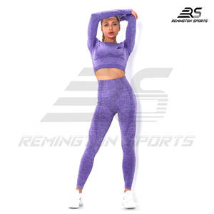 Ensemble de yoga sans couture de haute qualité pour femmes, top ventes, ensemble de yoga en polyester spandex pour femmes - Product Image 5