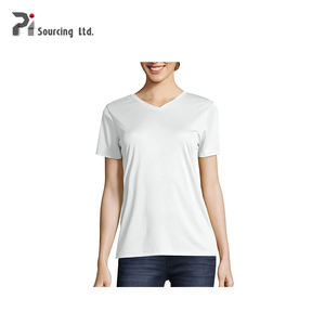 Camiseta informal de LICRA para mujer, ropa suave de poliéster con cuello redondo, lisa, personalizada, inteligente, supersuave y cómoda, 2023 - Product Image 3