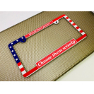 Patriotic US Flag <b>Car</b> Metal License Plate Frames for Tesla Ford Audi Mercedes-Benz LED Material - Product Image 6