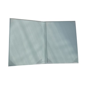 ADORA Sky Blue <b>A5</b> Size Smooth Genuine Leather <b>Folder</b> Holds 2 Certificates/Diploma Cover for Graduation & Diploma Holders - Product Image 2