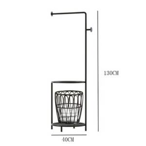 KPT68032 Étagère de rangement moderne en acier inoxydable pour salle de bain avec panier, fixation murale d'angle en métal pour hôtels - Product Image 4
