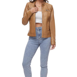 Vente en gros 2025 Nouvel an Veste en cuir tendance hiver imperméable et respirante pour femmes, dernière conception en tricot - Product Image 5