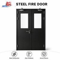Porte en acier ignifuge commerciale avec isolation thermique et cadre robuste pour la protection incendie des bâtiments industriels