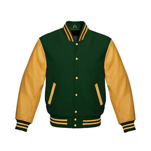 Haute qualité hommes col montant université veste hiver laine coupe-vent Baseball lettres en gros haute rue compétitif - Product Image 5