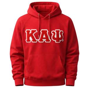 Sweat à capuche rouge Kappa Alpha Psi de qualité supérieure, taille réelle, polaire épais, broderie de lettres grecques, vêtement classique - Product Image 4