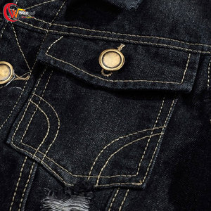 Chaleco vaquero para hombre con cuello levantado, chaleco vaquero transpirable de talla grande, chaleco vaquero para uso en exteriores para hombre - Product Image 4