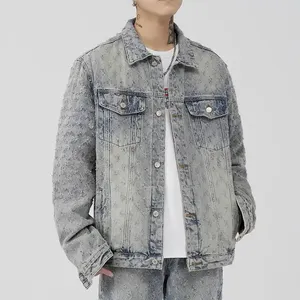 <b>Men's</b> Fashionable Winter Denim <b>Jacket</b> with <b>Thick</b> <b>Fleece</b> and Fur Collar for Extra Warmth and Casual Style - Product Image 4