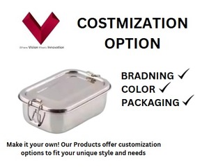 กล่องข้าวสแตนเลสทรงสี่เหลี่ยม ทนทาน ดีไซน์เรียบง่าย เหมาะสำหรับพกไปทำงานหรือไปโรงเรียน - Product Image 3