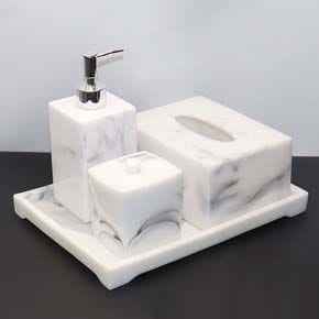 SANHOO Ensemble d'accessoires de salle de bain en résine de luxe moderne pour la décoration de la chambre d'amis de la maison ou de l'hôtel - Product Image 3