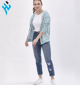 2025 New Custom Ladies Street wear Casual Basic Long Sleeve Plain Comfortable zip up Sweatshirts <b>Women</b> <b>Hoodies</b> - Product Image 3