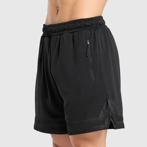 Short en maille de fitness léger et décontracté de haute qualité avec logo personnalisé pour hommes Bermuda de couleur unie fabriqué en usine - Product Image 3