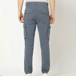 2025 Nueva última moda Color personalizado 100% algodón lona Formal transpirable cómodo OEM Streetwear Cargo pantalones hombres - Product Image 3